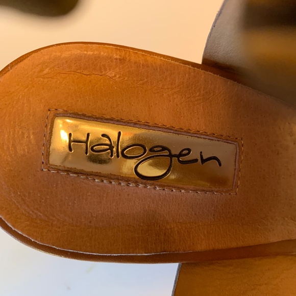 Halogen Clarette Suede Leather Wedge Sandal Brown Size 9 - Picture 4 of 13